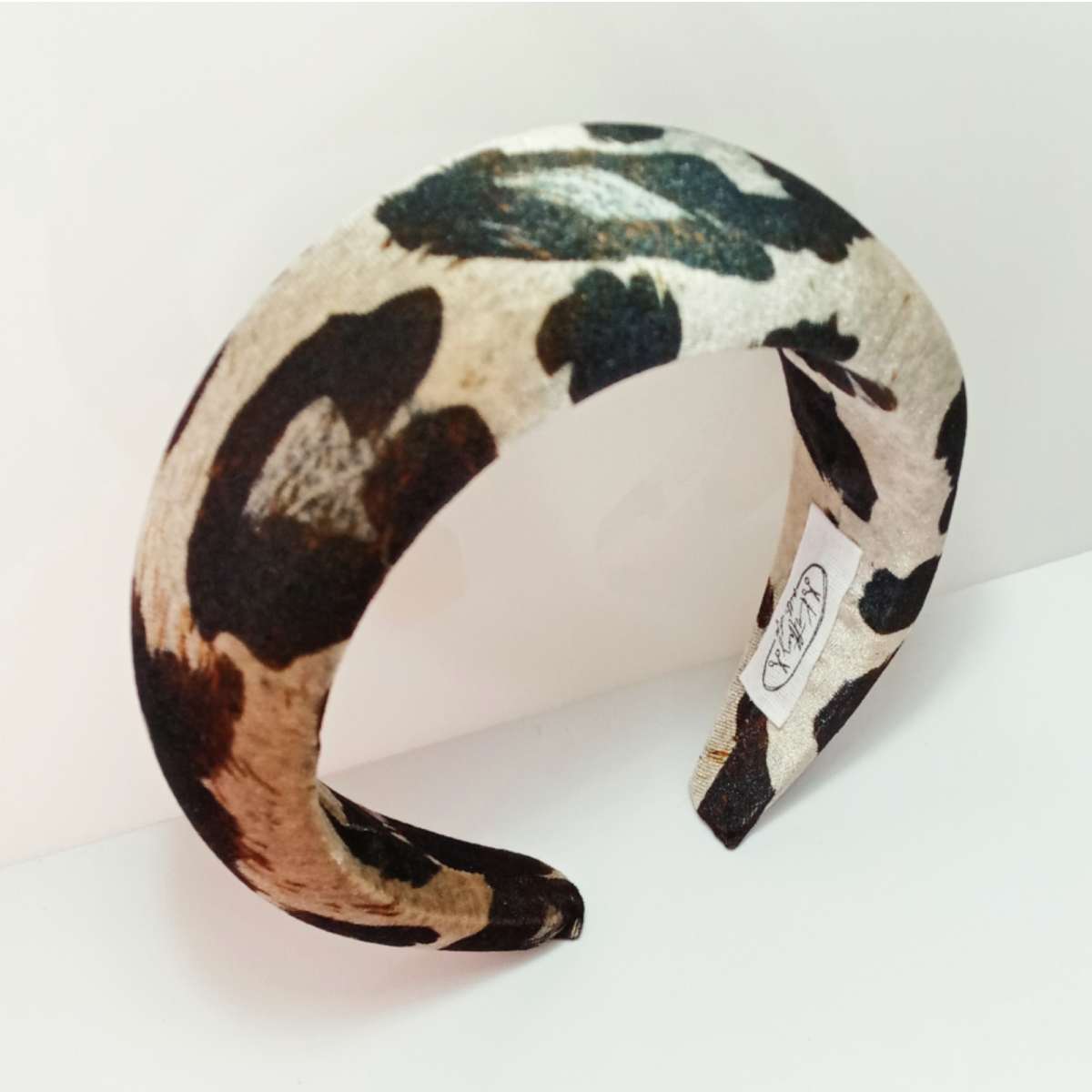 Cerchietto maculato leopardato bombato